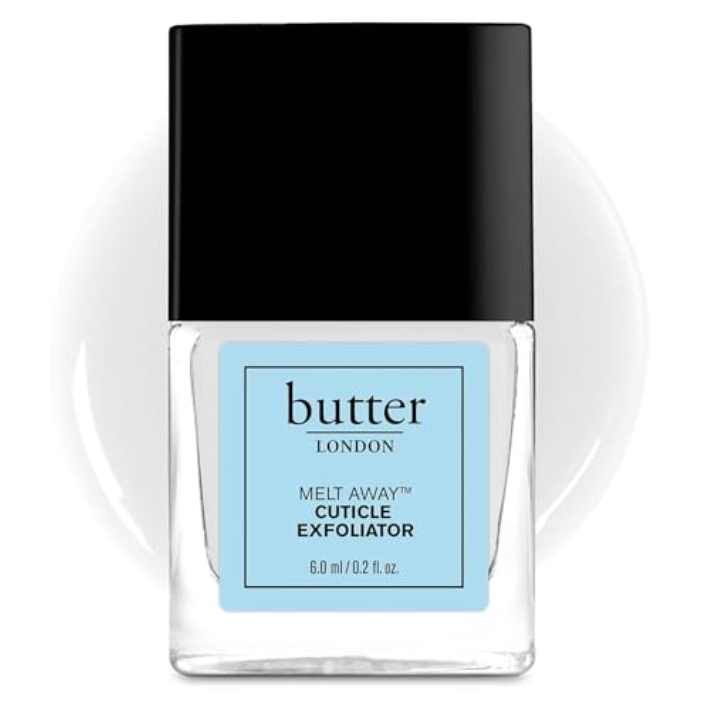 LONDON Cuticle Remover Liquid, Melt Away - Cuticle Softener Oil Exfoliator Gently Removes Dry & Overgrown Skin - Nail Care for Clean & Healthy-Looking Nails, Home Manicure & Pedicure, 6ml