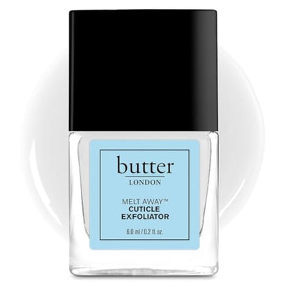 LONDON Cuticle Remover Liquid, Melt Away - Cuticle Softener Oil Exfoliator Gently Removes Dry & Overgrown Skin - Nail Care for Clean & Healthy-Looking Nails, Home Manicure & Pedicure, 6ml