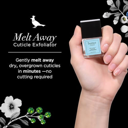 LONDON Cuticle Remover Liquid, Melt Away - Cuticle Softener Oil Exfoliator Gently Removes Dry & Overgrown Skin - Nail Care for Clean & Healthy-Looking Nails, Home Manicure & Pedicure, 6ml