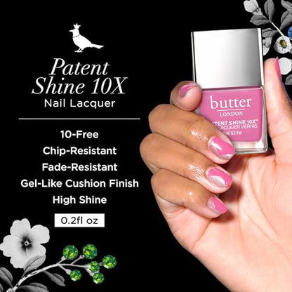 butter LONDON Patent Shine 10X Nail Lacquer Polish, Sweets - Gel-Like Finish & Chip-Resistant Nail Lacquer Helps Protects & Strengthens Nails - Vegan & Cruelty-Free