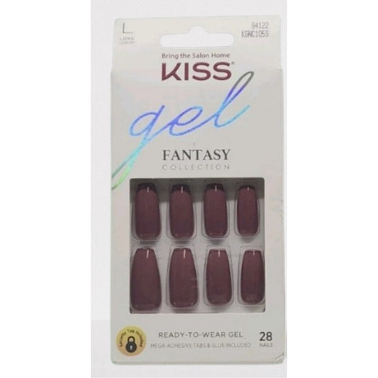 Kiss Gel Fantasy Collection, Size Long, Press On Nails, KGNC105S, 28 Pieces