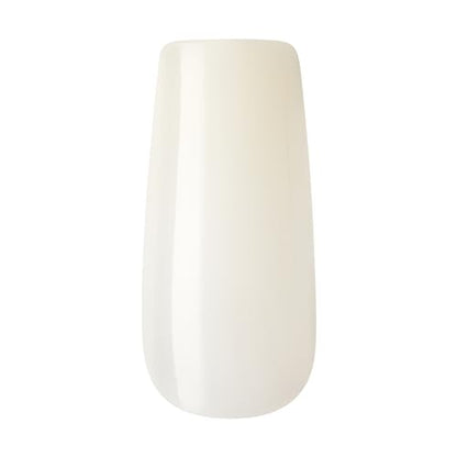 KISS Salon Acrylic Press On Nails, Nail glue included, 'Bareskinned', White, Long Size, Square Shape, Includes 28 Nails, 2g glue, 1 Manicure Stick, 1 Mini File