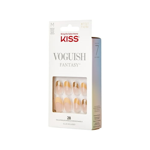 KISS Voguish Fantasy Fake Nails, ‘Palm Trees’, Size M, 28 Count
