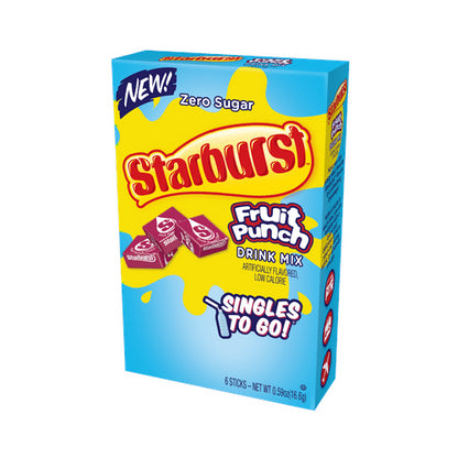 Starburst Fruit Punch Drink Mix, Sugar-Free On-The-Go Drink Mix, 0.59oz (16.4g), 3 Pack