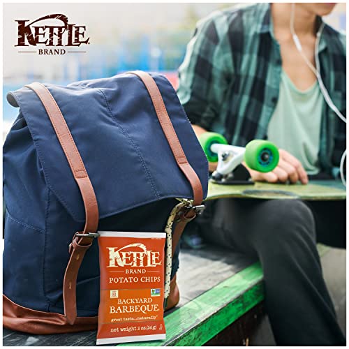 Kettle Brand Potato Chips, Backyard Barbeque Kettle Chips, Snack Bag, 2 Oz (Pack of 6)