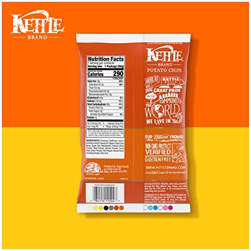 Kettle Brand Potato Chips, Backyard Barbeque Kettle Chips, Snack Bag, 2 Oz (Pack of 6)