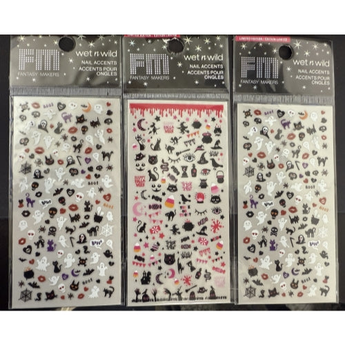 Wet n Wild Fantasy Makers Nail Accents - Halloween - 2 Silent Scream 1Trick Me, Treat Me Sheets