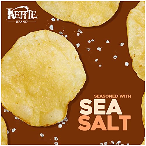 Kettle Brand Potato Chips, Sea Salt Kettle Chips, Snack Bag, 2 Oz (Pack of 2)
