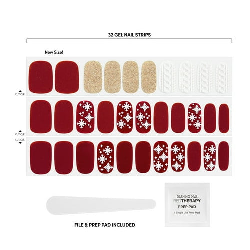 Dashing Diva GLOSS Ultra Shine Gel Palette, Holiday Affair, Holiday Collection, 32ct, Nail Strips
