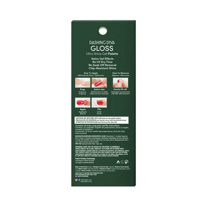 Dashing Diva GLOSS Ultra Shine Gel Palette, Holiday Affair, Holiday Collection, 32ct, Nail Strips