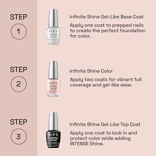 OPI Infinite Shine Bubble Bath | Sheer Nude Pink Crème Long Wear Gel Like Nail Polish | Vegan, Long Lasting, Streak Free
