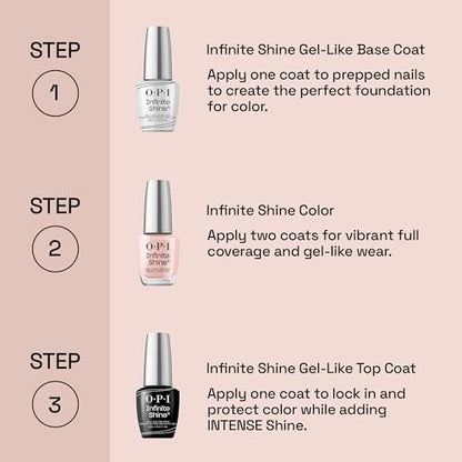 OPI Infinite Shine Bubble Bath | Sheer Nude Pink Crème Long Wear Gel Like Nail Polish | Vegan, Long Lasting, Streak Free