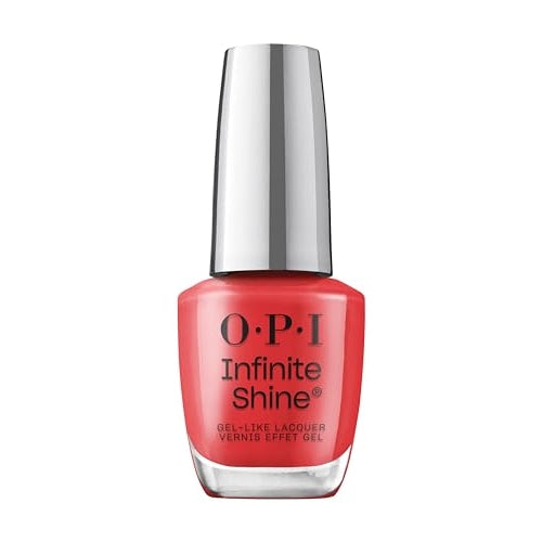 OPI Infinite Shine Cajun Shrimp | Opaque Bright Orange Crème Long Wear Gel Like Nail Polish | Vegan, Long Lasting, Streak Free
