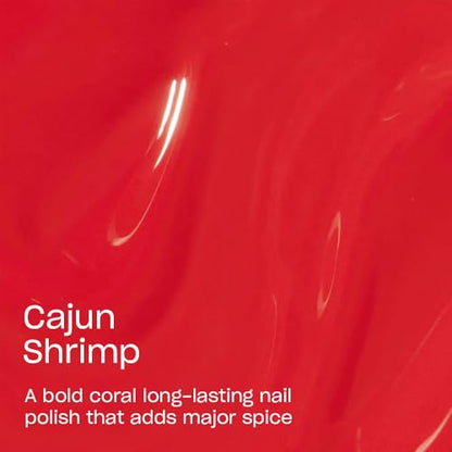 OPI Infinite Shine Cajun Shrimp | Opaque Bright Orange Crème Long Wear Gel Like Nail Polish | Vegan, Long Lasting, Streak Free