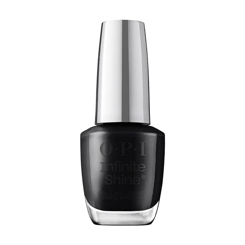 OPI Infinite Shine Black Onyx | Opaque Dark Black Crème Long Wear Gel Like Nail Polish | Vegan, Long Lasting, Streak Free