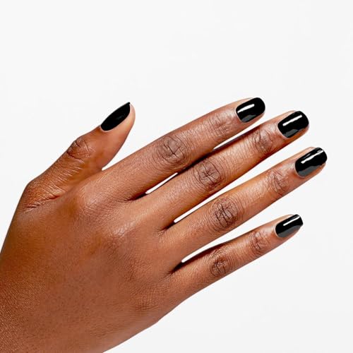OPI Infinite Shine Black Onyx | Opaque Dark Black Crème Long Wear Gel Like Nail Polish | Vegan, Long Lasting, Streak Free