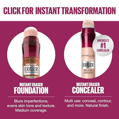 Maybelline Instant Age Rewind Eraser Foundation with SPF 20 and Moisturizing ProVitamin B5, 190, 1 Count (Packaging May Vary)