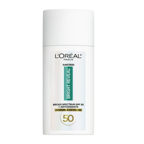 L'Oreal Paris Bright Reveal Daily UV Lotion SPF 50, Reduces Dark Spots, 1.7 fl oz