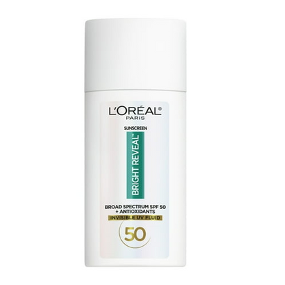 L'Oreal Paris Bright Reveal Daily UV Lotion SPF 50, Reduces Dark Spots, 1.7 fl oz