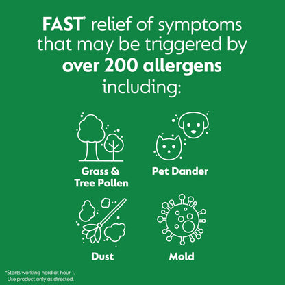 Zyrtec 24 Hour Allergy Relief Tablets, Allergy Medicine with 10 mg Cetirizine HCl per Antihistamine Tablet for Allergies, On-The-Go Relief, Individual Travel Pouches, 5 ct, (5 x 1 ct)
