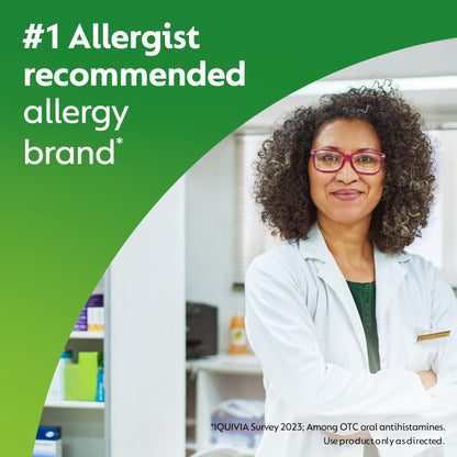 Zyrtec 24 Hour Allergy Relief Tablets, Allergy Medicine with 10 mg Cetirizine HCl per Antihistamine Tablet for Allergies, On-The-Go Relief, Individual Travel Pouches, 5 ct, (5 x 1 ct)