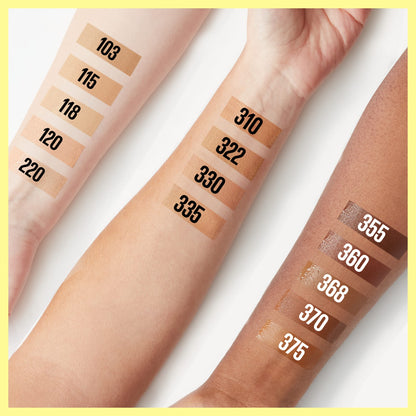 Maybelline Fit Me Tinted Moisturizer, Natural Coverage, Face Makeup, 375, 1 Count