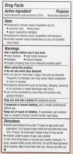 Afrin Original 12 Hour Nasal Congestion Relief Spray - 15 ml Oz EXP 2027