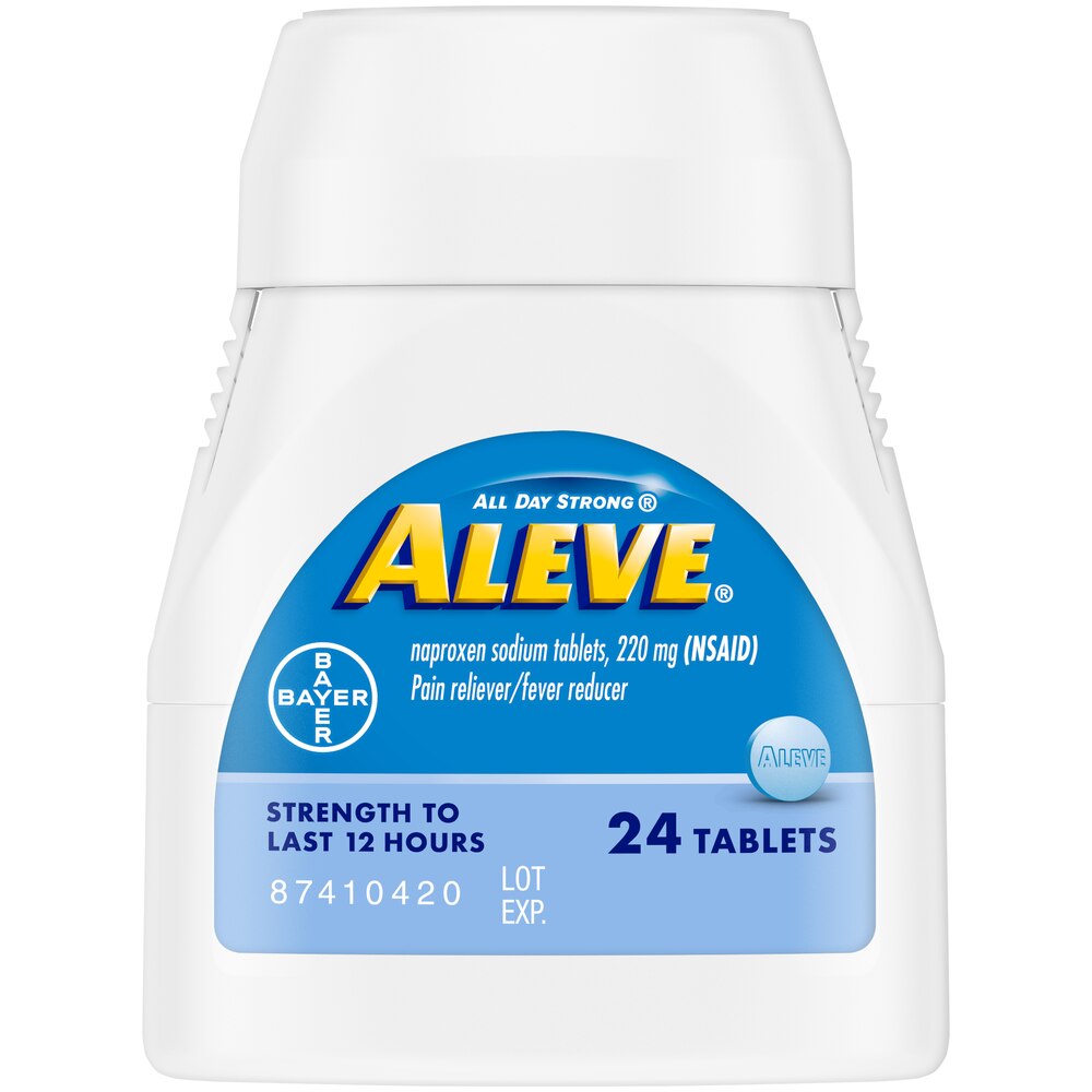 3 Pack Aleve Pain Reliever/Fever Reducer 220 mg Tablets, 24 Count EXP 09/2027