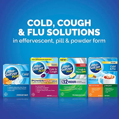 Alka-Seltzer Plus Severe Cold and Flu Day/Night Powder, 12 Count