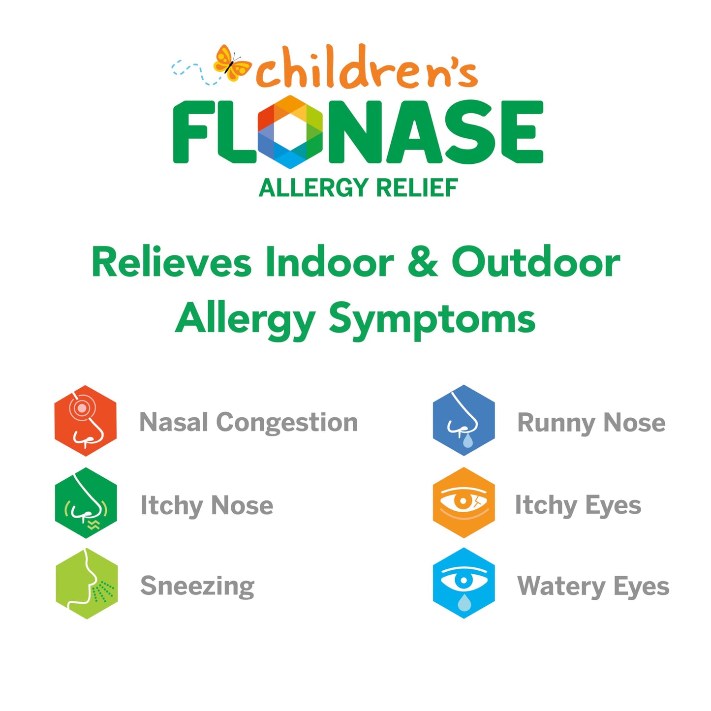 Flonase Children’s Allergy Relief Nasal Spray, 24-Hour Non-Drowsy Multi-Symptom Relief – 72 Sprays
