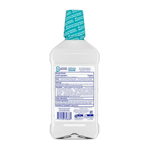 Sensodyne Pronamel Intensive Enamel Repair Alcohol Free Mouthwash to Help Actively Repair Enamel and Protect Against Cavities, Fluoride Mouthwash, Clean Mint, 16.9 Fl Oz X 2