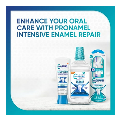 Sensodyne Pronamel Intensive Enamel Repair Alcohol Free Mouthwash to Help Actively Repair Enamel and Protect Against Cavities, Fluoride Mouthwash, Clean Mint, 16.9 Fl Oz X 2