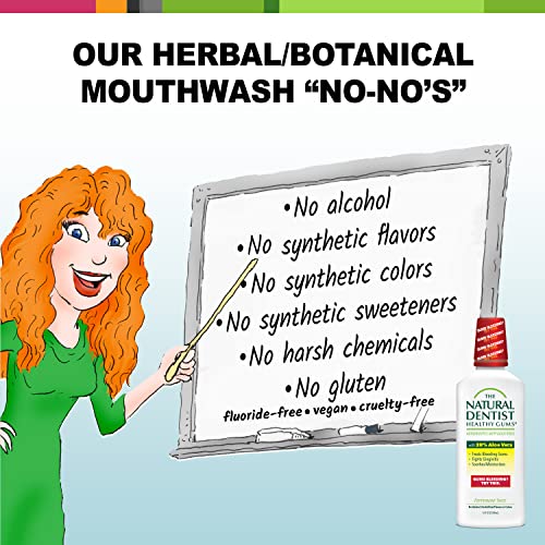 The Natural Dentist Healthy Gums Mouth Wash, Peppermint Twist Flavor, 16.9 Ounce Bottle (Pack of 3)