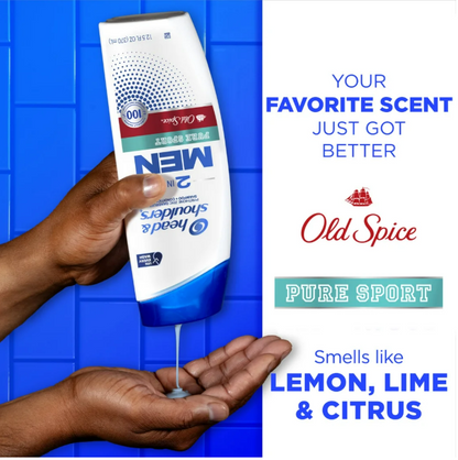 Head & Shoulders, 2 In 1 Old Spice Pure Sport, 12.5 Ounce 2 Pack