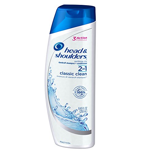 Head and Shoulders Classic Clean 2-in-1 Anti-Dandruff Shampoo + Conditioner 8.45 Fl Oz (Pack of 2)