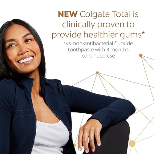 Colgate Total Active Prevention Travel Toothpaste, Whitening Toothpaste with Fluoride, Antibacterial, Mint, Clinically Proven Gum Health, Travel Size 1.4 oz - 14 Pack