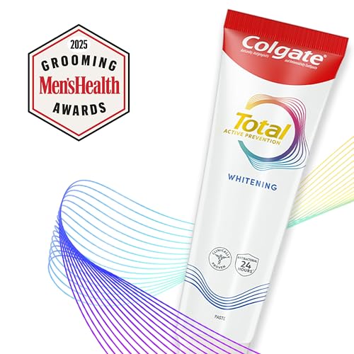 Colgate Total Active Prevention Travel Toothpaste, Whitening Toothpaste with Fluoride, Antibacterial, Mint, Clinically Proven Gum Health, Travel Size 1.4 oz - 14 Pack