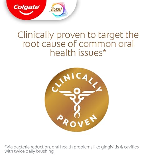 Colgate Total Active Prevention Travel Toothpaste, Whitening Toothpaste with Fluoride, Antibacterial, Mint, Clinically Proven Gum Health, Travel Size 1.4 oz - 14 Pack