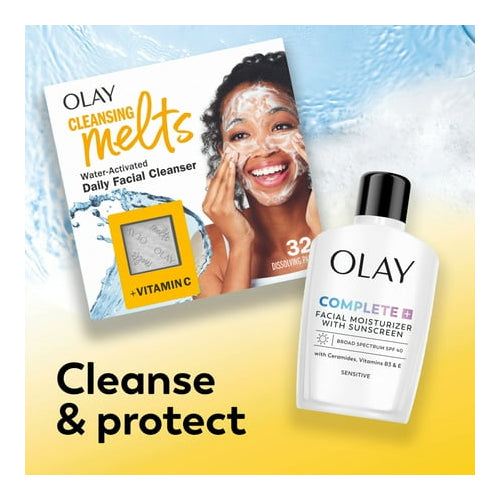 Olay Face Lotion with Sunscreen, Complete Plus Face Moisturizer with SPF 40, 6 fl oz