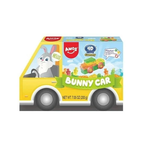 Amos Sweets, Bunny Car 4D Bulding Blocks Gummies, 7 Ounce Exp 04/2026