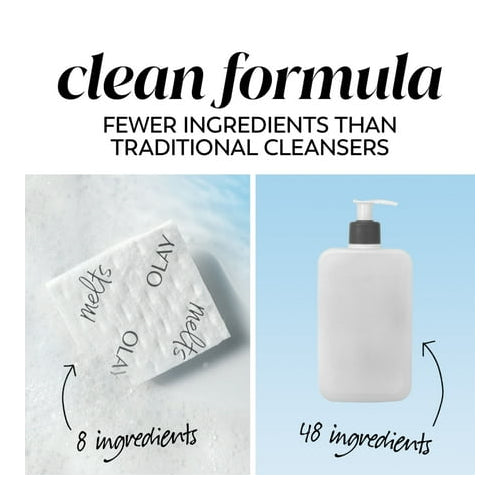 Olay Cleansing Melts + Vitamin C Face Cleanser, 32ct, Water-Activated Face Wash Cleans, Tones, and Refreshes Skin