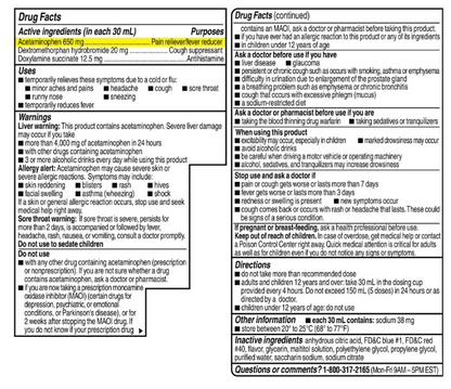 Coricidin HBP Maximum Strength Cold & Flu Night Sugar Free Liquid, 12 Fl Oz