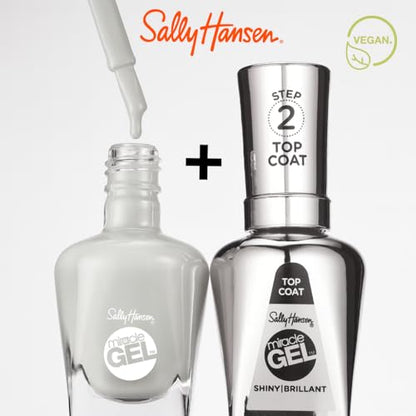 Sally Hansen Miracle Gel™, Greyfitti, Long Lasting, Gel-Like Formula, No UV Lamp Needed, Grey Nail Polish