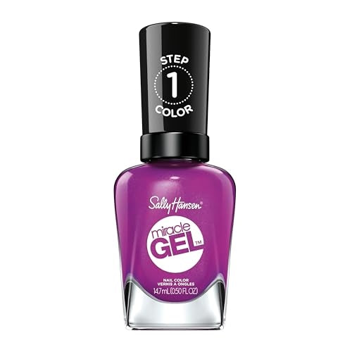 Sally Hansen Miracle Gel™, Hunger Flames, Long Lasting, Gel-Like Formula, No UV Lamp Needed, Purple Nail Polish