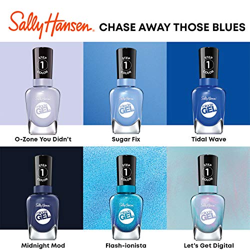 Sally Hansen Miracle Gel™, Travel Seekers Blue Skies Ahead, Long Lasting, Gel-Like Formula, No UV Lamp Needed, Blue Nail Polish