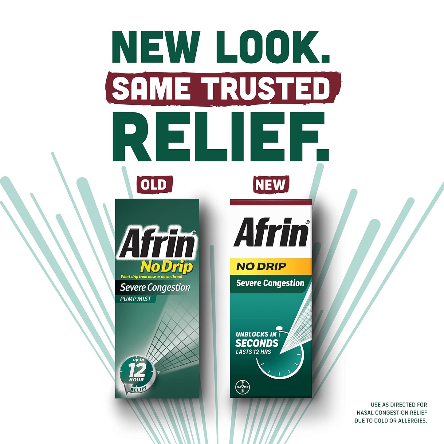 Afrin No Drip Severe 12 Hour Nasal Decongestant Pump Mist - 0.5 ounce