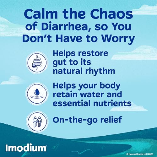 Imodium A-D Diarrhea Relief Caplets with Loperamide HCl, Anti-Diarrheal Medicine to Help Control Symptoms of Diarrhea Due to Acute & Traveler's Diarrhea, HSA/FSA Eligible, 6 ct