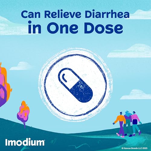 Imodium A-D Diarrhea Relief Caplets with Loperamide HCl, Anti-Diarrheal Medicine to Help Control Symptoms of Diarrhea Due to Acute & Traveler's Diarrhea, HSA/FSA Eligible, 6 ct