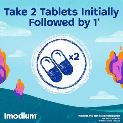 Imodium A-D Diarrhea Relief Caplets with Loperamide HCl, Anti-Diarrheal Medicine to Help Control Symptoms of Diarrhea Due to Acute & Traveler's Diarrhea, HSA/FSA Eligible, 6 ct