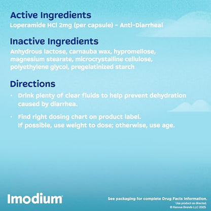 Imodium A-D Diarrhea Relief Caplets with Loperamide HCl, Anti-Diarrheal Medicine to Help Control Symptoms of Diarrhea Due to Acute & Traveler's Diarrhea, HSA/FSA Eligible, 6 ct